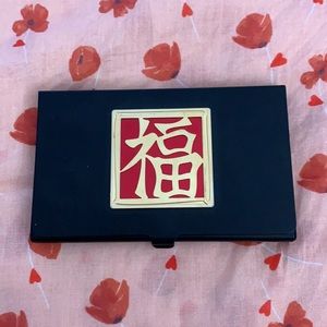 Metal business card holder